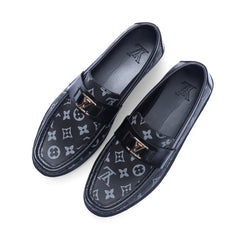 Men's Designer Monogram Loafers - Metallic Emblem | VF-703