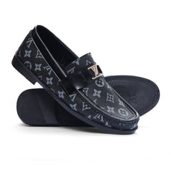 Men's Designer Monogram Loafers - Metallic Emblem | VF-703
