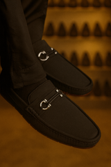 Classic Metal Bit Suede Loafers-VL007