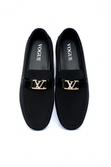 Midnight Luxe Suede Loafers-VL001